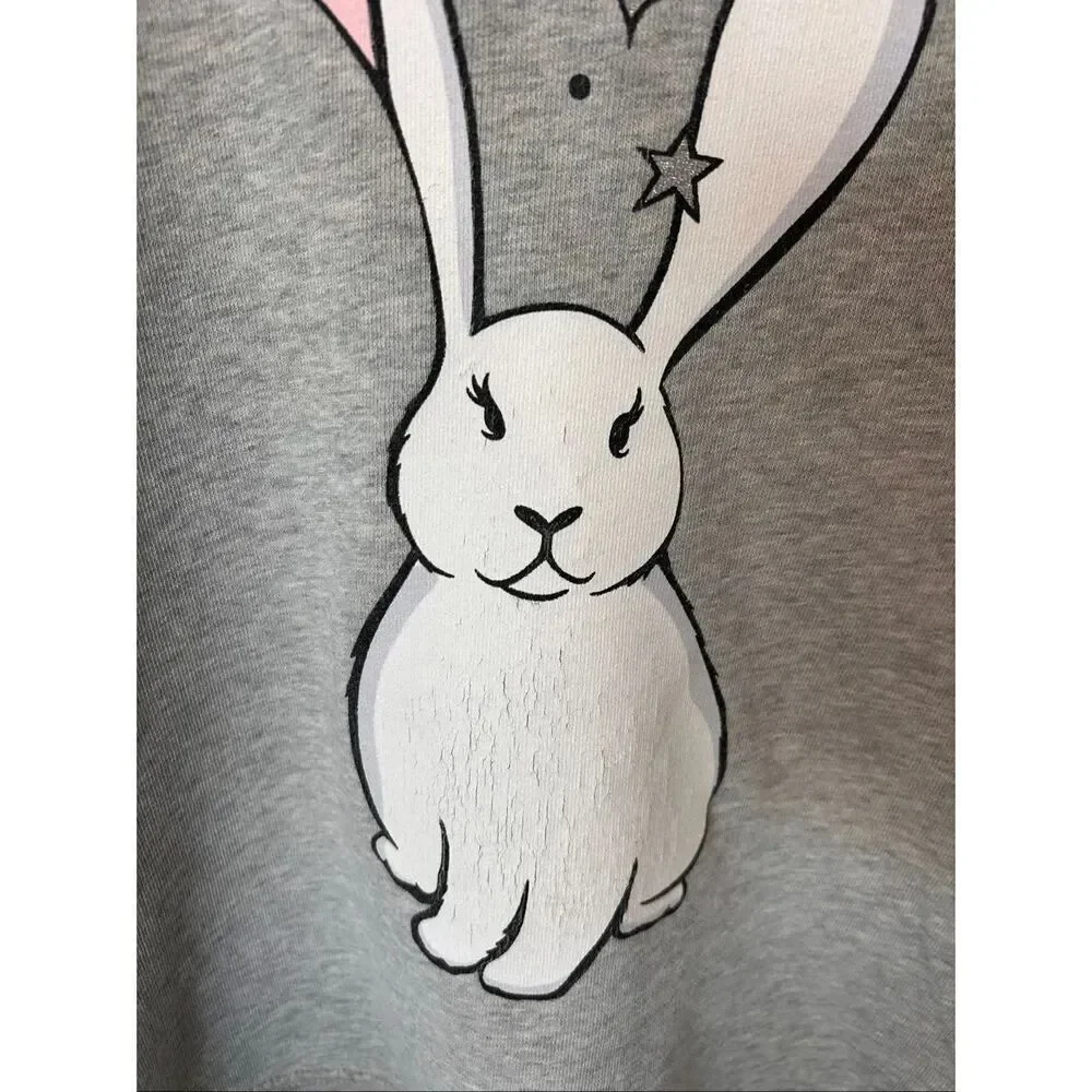 Kate Spade women’s gray bunny shirt cotton blend size xs sweatshirt